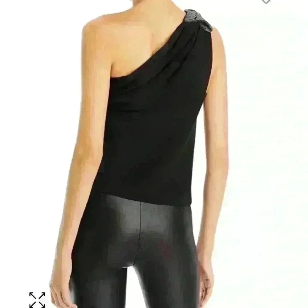 IRO Tacoma One Shoulder Top Black Size 34 B4HP embellished new sorority formal - Picture 2 of 7